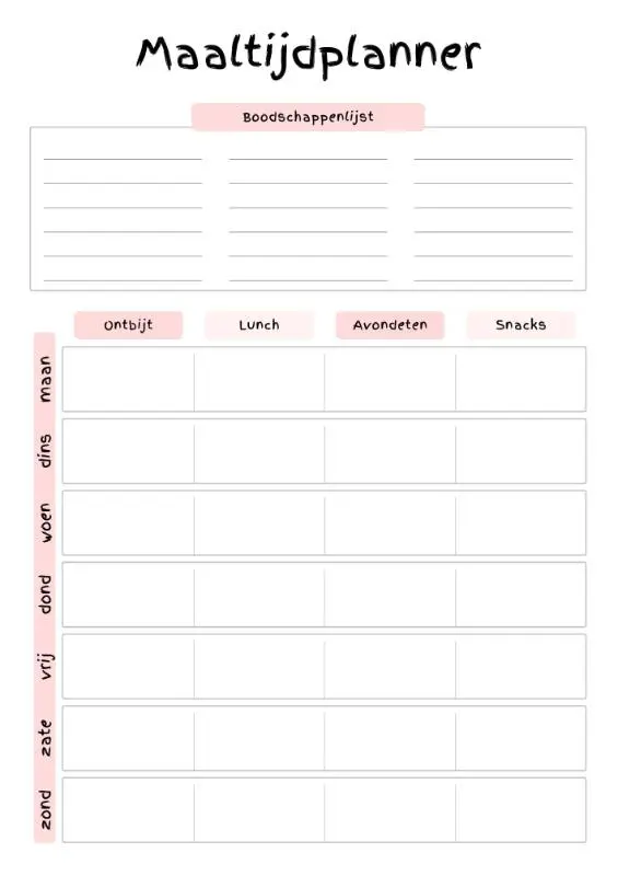 Cover van Maaltijdplanner