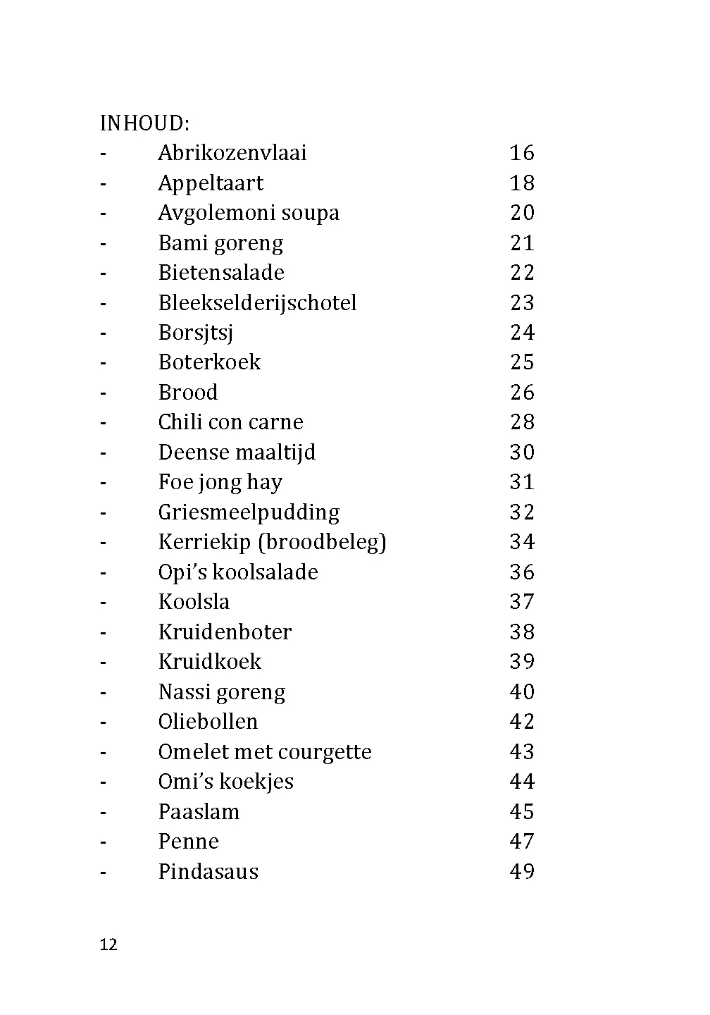 Voorbeeld pagina
