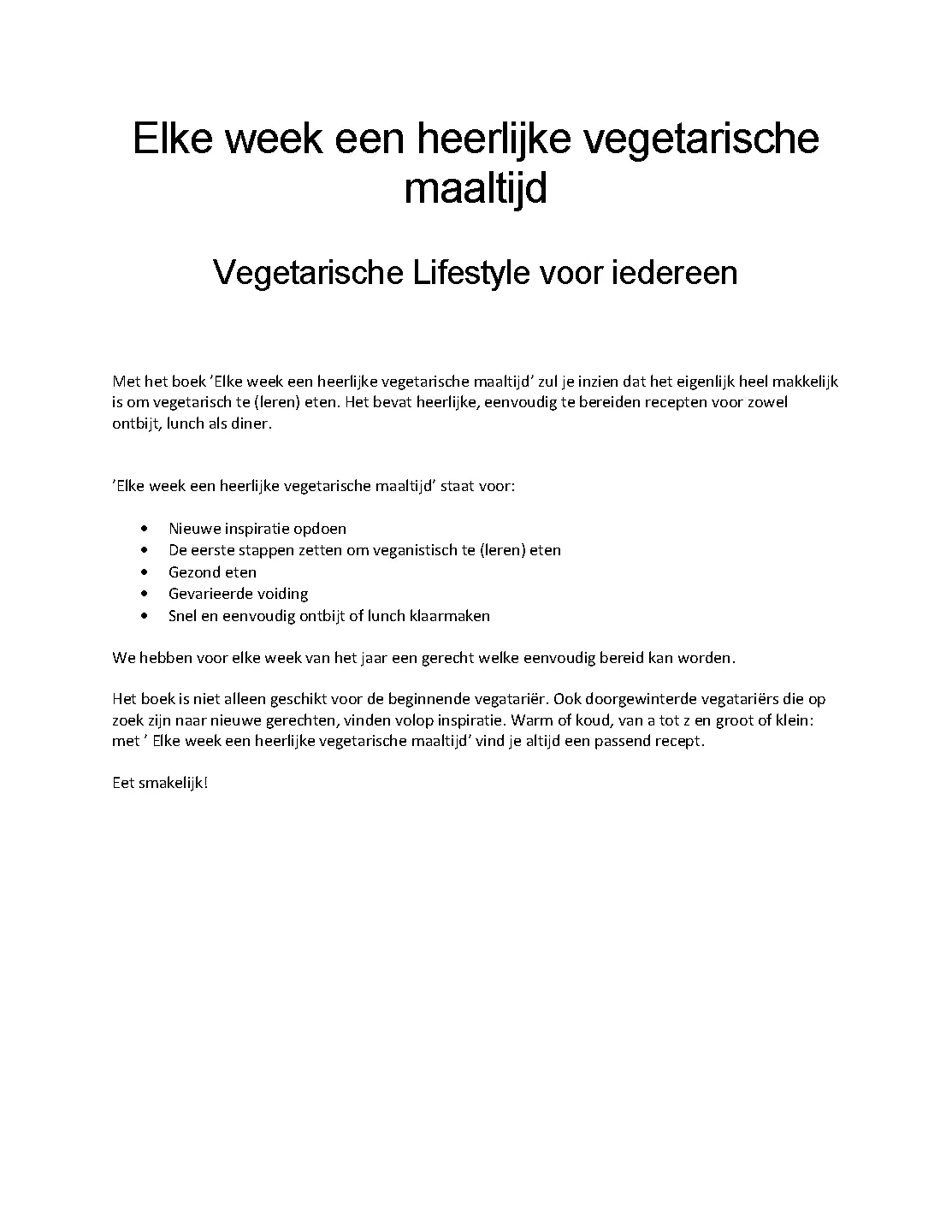 Voorbeeld pagina