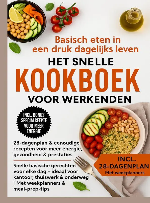 Cover van Basisch eten in een druk dagelijks leven – Het snelle kookboek voor werkenden