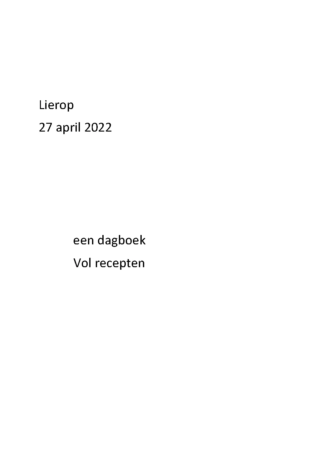 Voorbeeld pagina