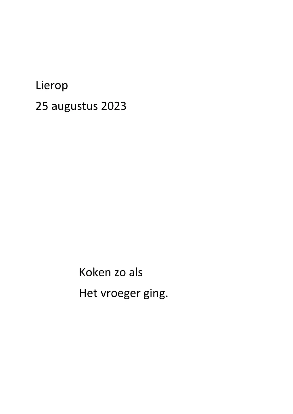 Voorbeeld pagina