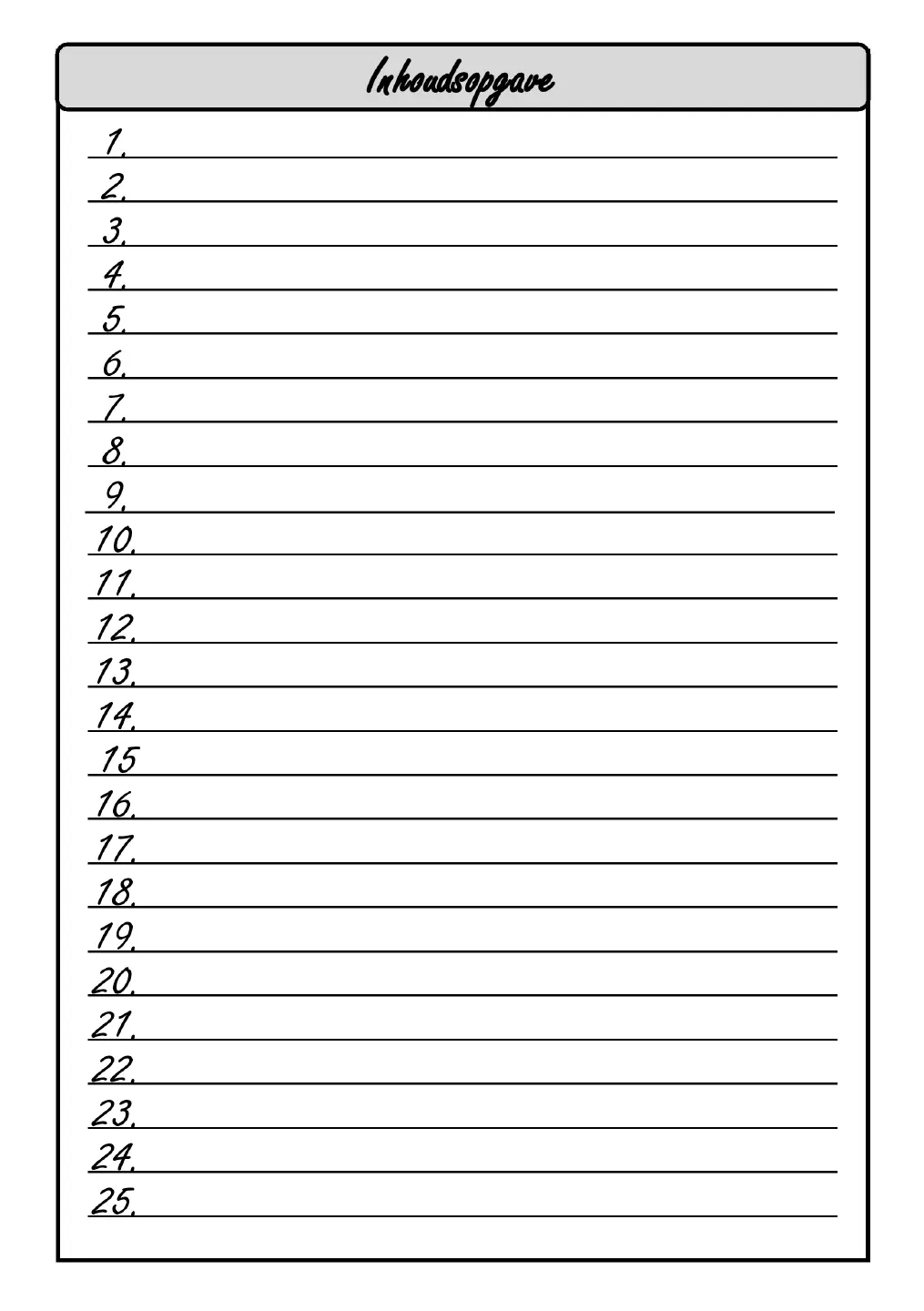 Voorbeeld pagina