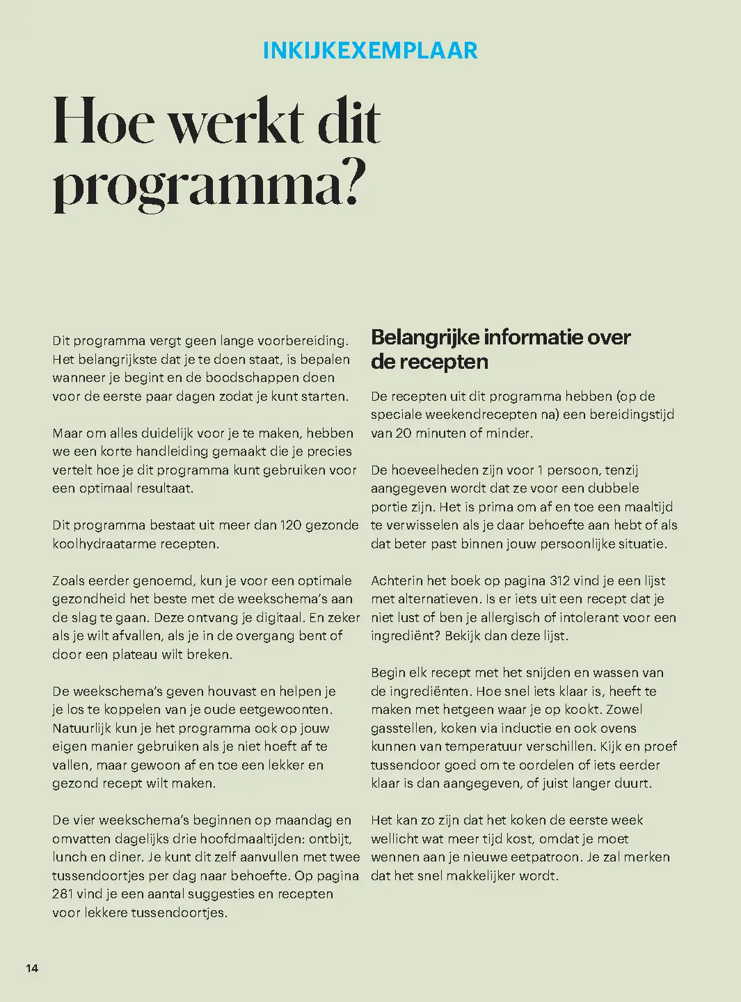 Voorbeeld pagina