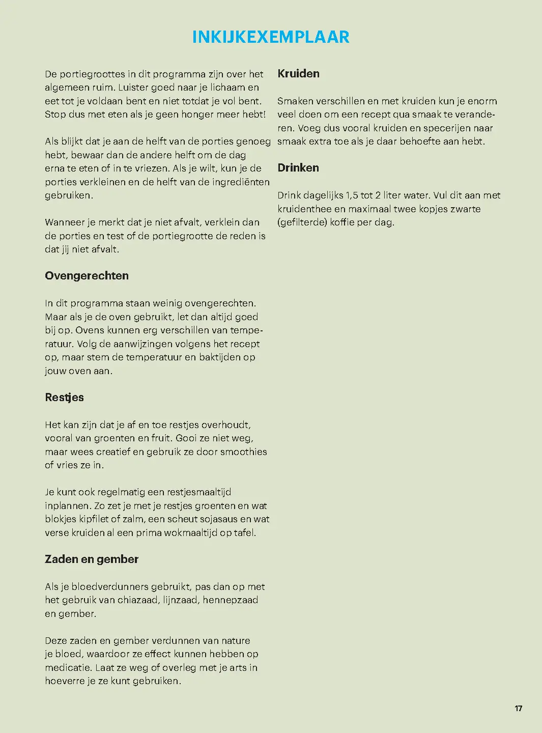 Voorbeeld pagina