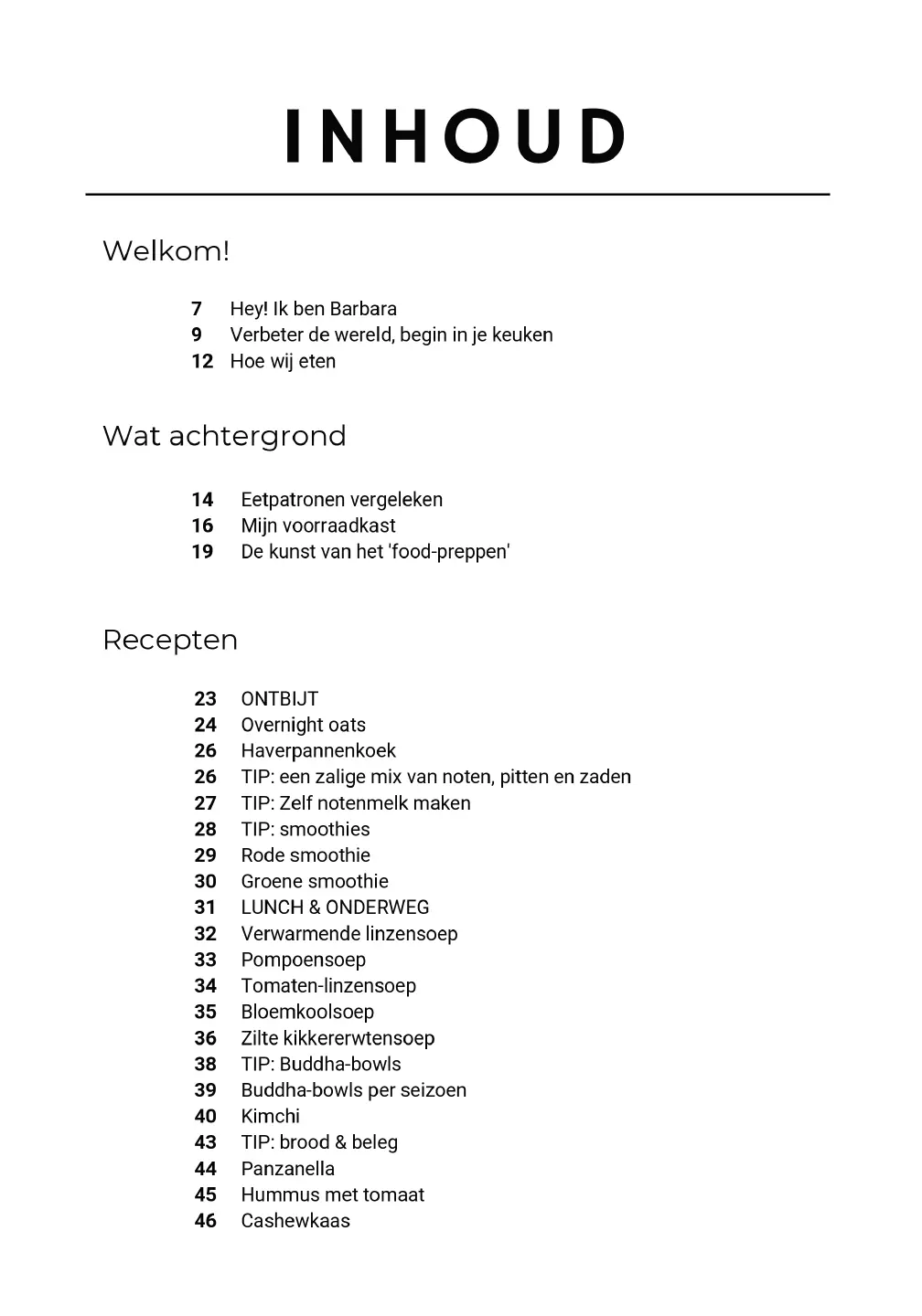 Voorbeeld pagina