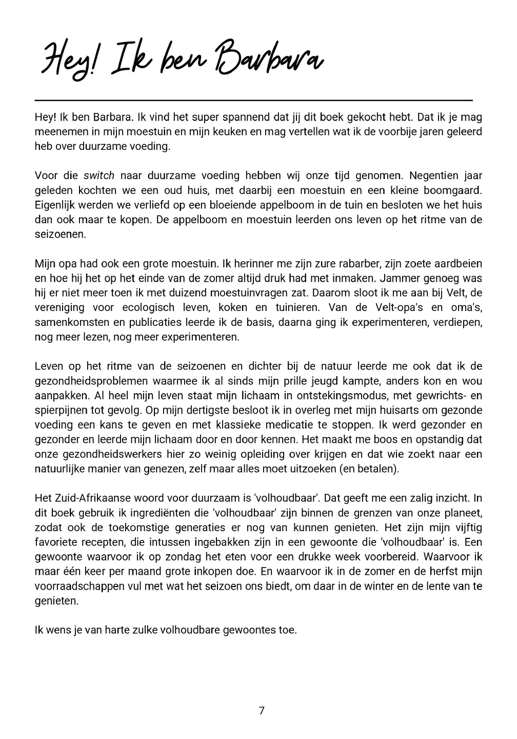Voorbeeld pagina