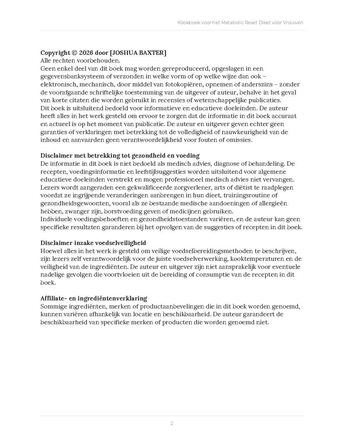 Voorbeeld pagina