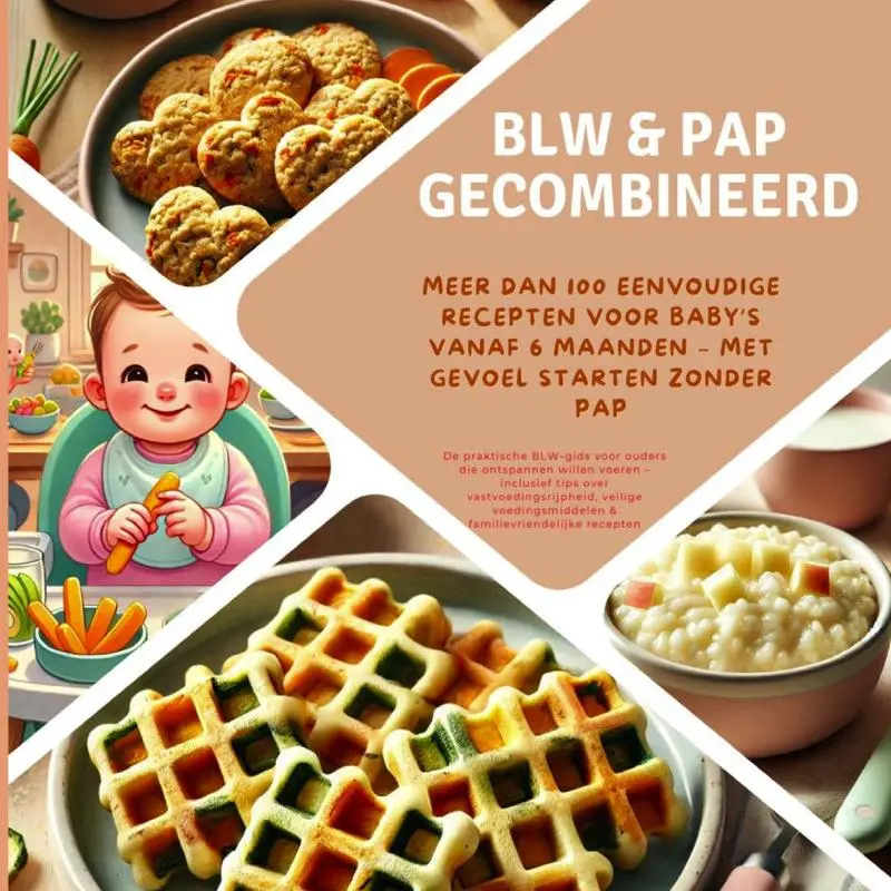 Cover van BLW & pap gecombineerd: Meer dan 100 eenvoudige recepten voor baby’s vanaf 6 maanden – met gevoel starten zonder pap: De praktische BLW-gids voor