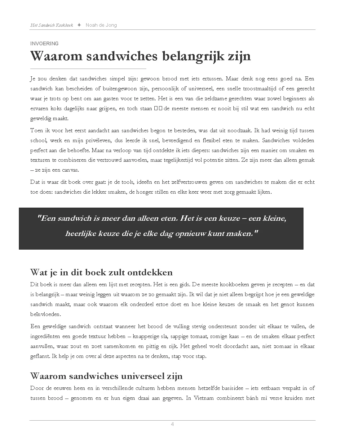 Voorbeeld pagina