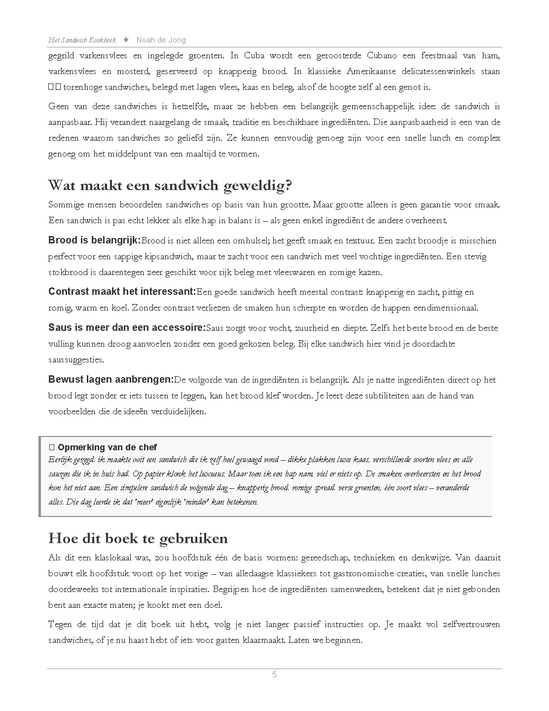 Voorbeeld pagina
