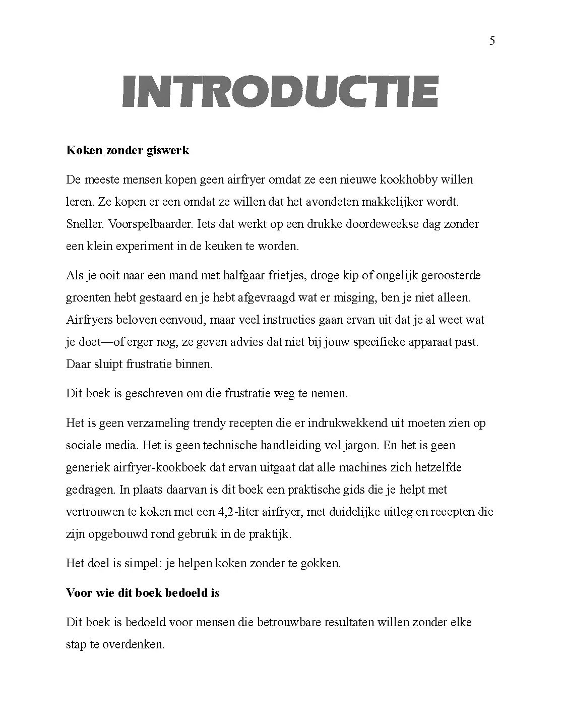 Voorbeeld pagina
