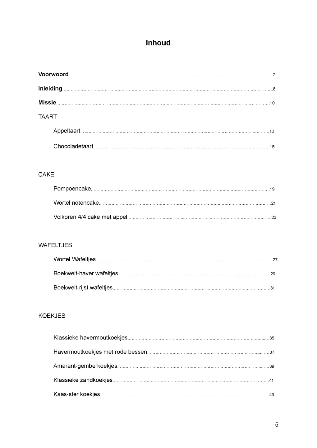 Voorbeeld pagina