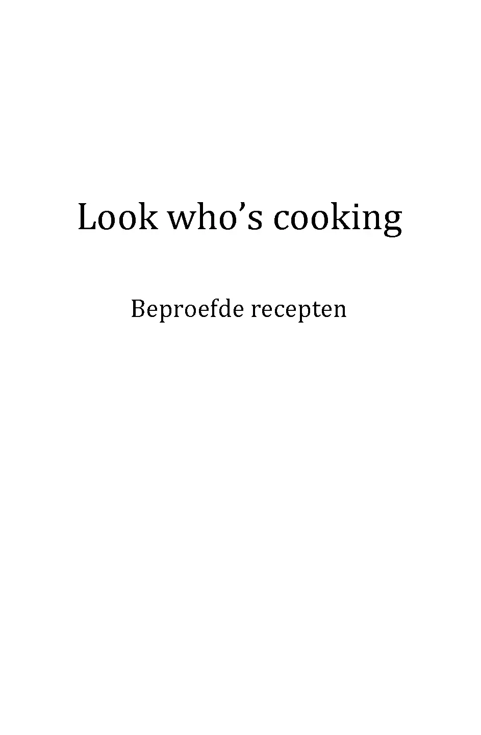 Voorbeeld pagina