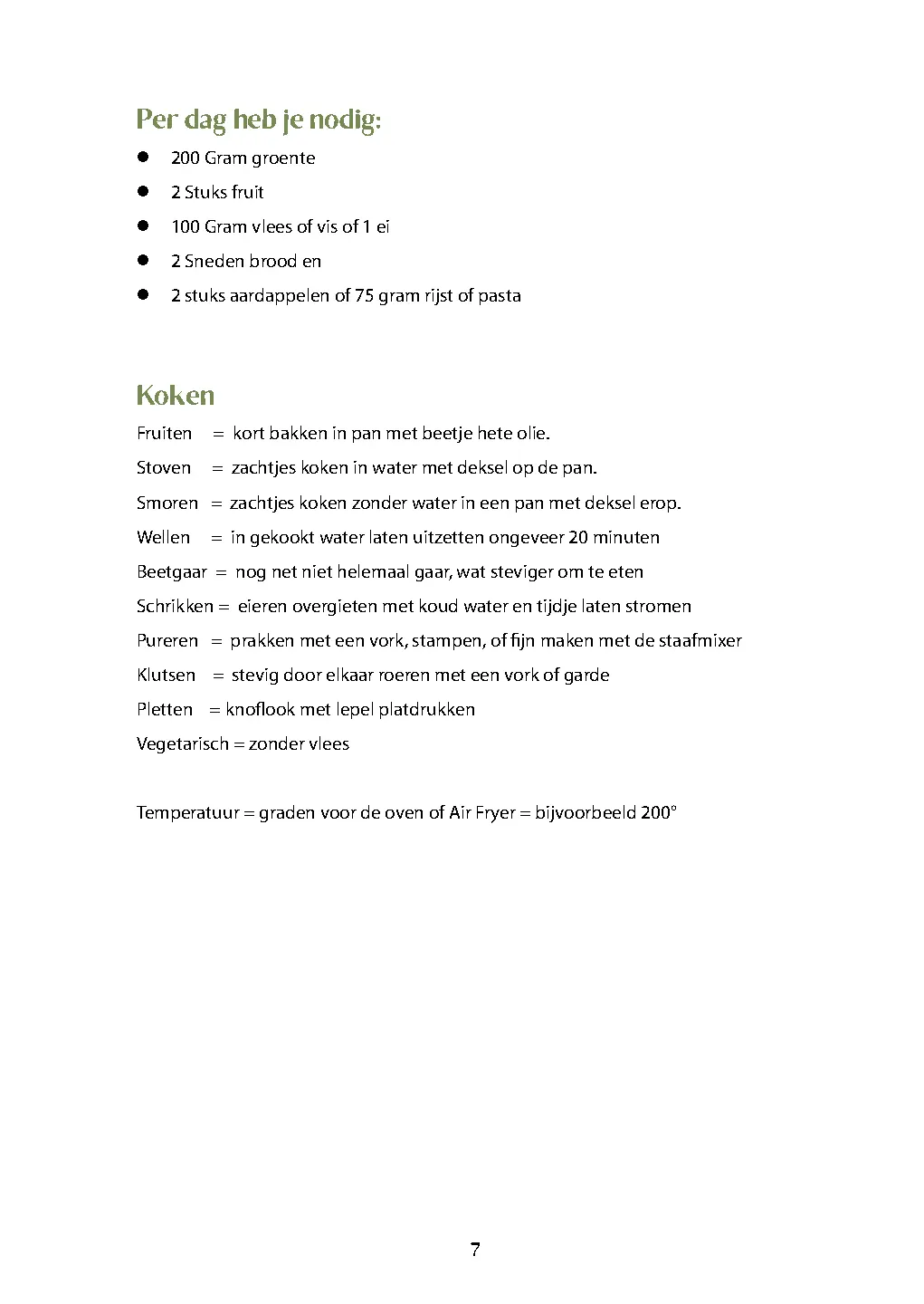 Voorbeeld pagina