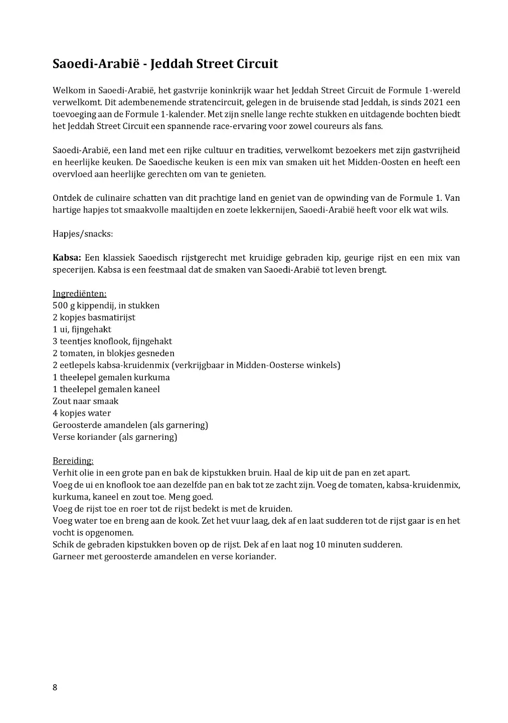 Voorbeeld pagina