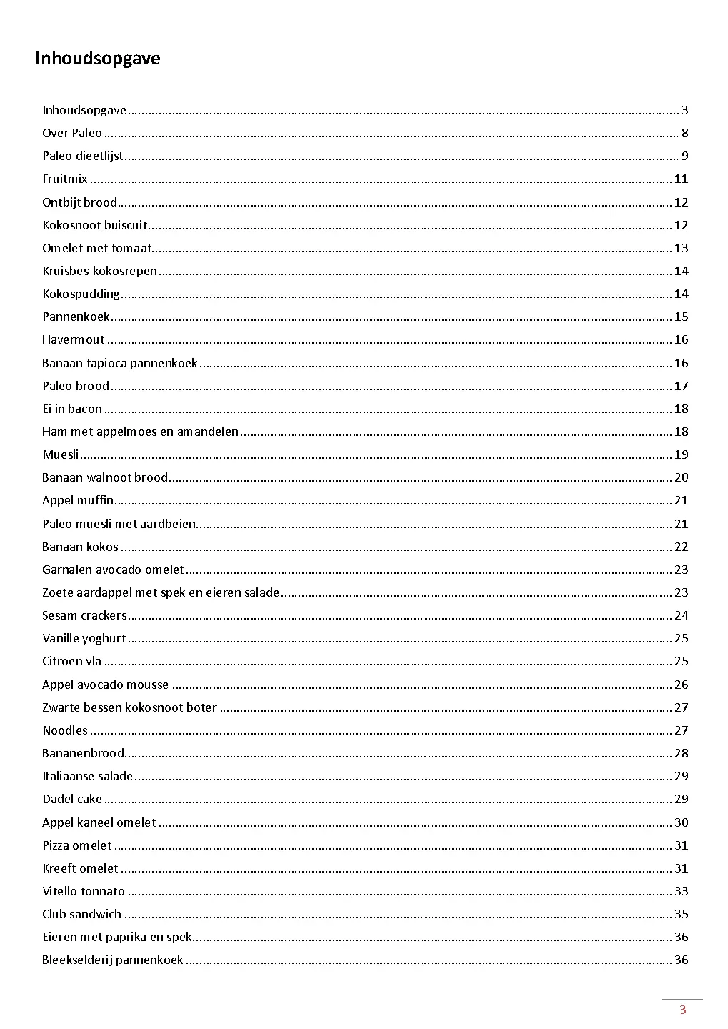 Voorbeeld pagina