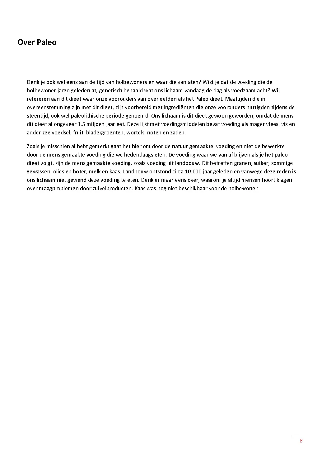 Voorbeeld pagina