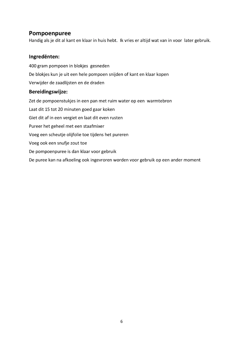 Voorbeeld pagina