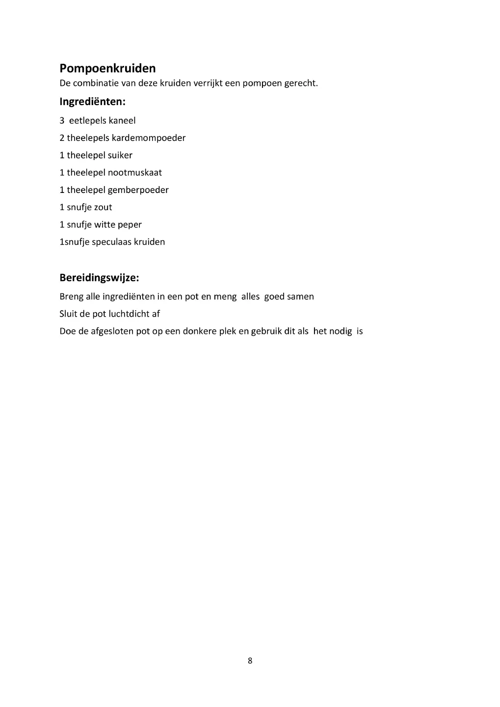 Voorbeeld pagina