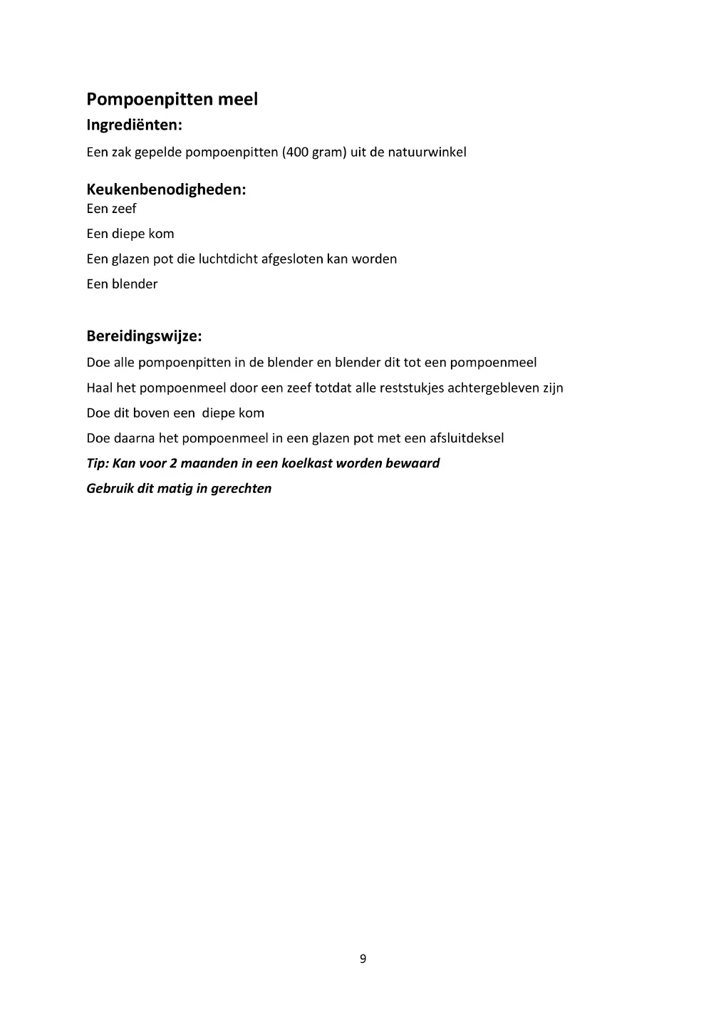 Voorbeeld pagina