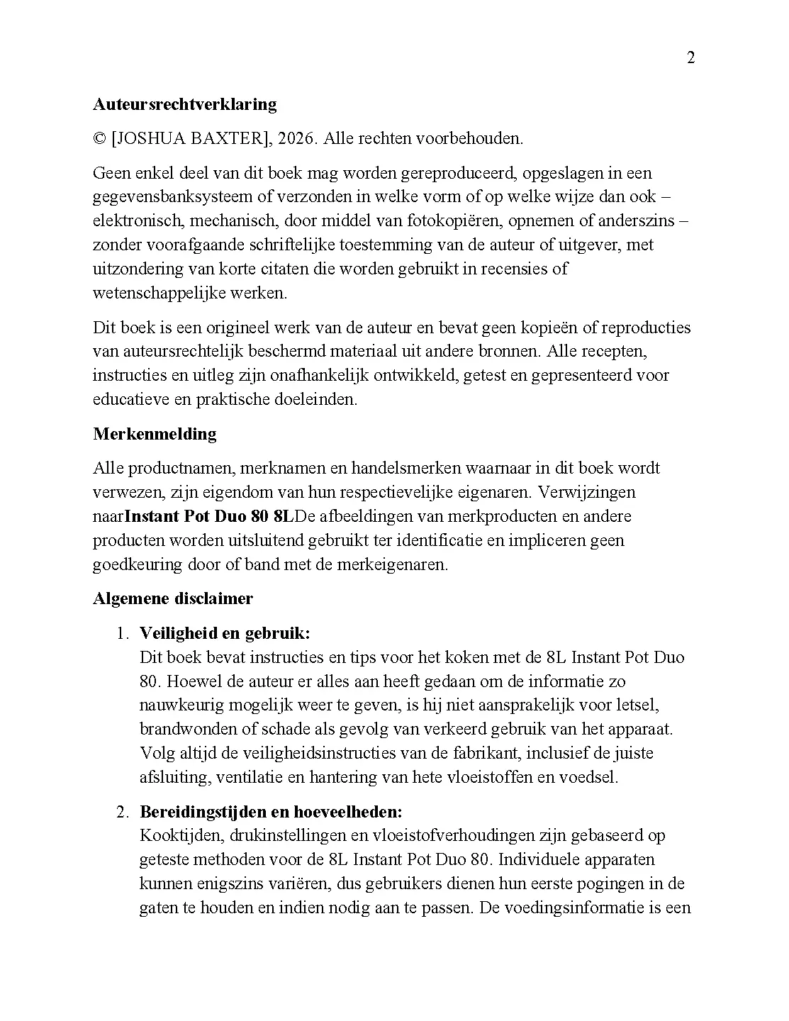 Voorbeeld pagina