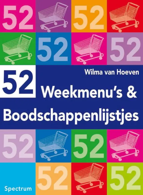 Cover van 52 weekmenu's en boodschappenlijstjes