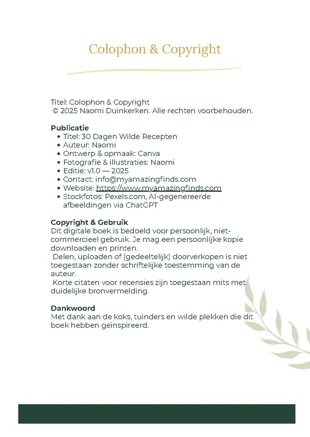 Voorbeeld pagina