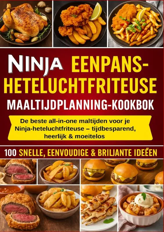 Cover van NINJA EENPANS-HETELUCHTFRITEUSE MAALTIJDPLANNING-KOOKBOEK