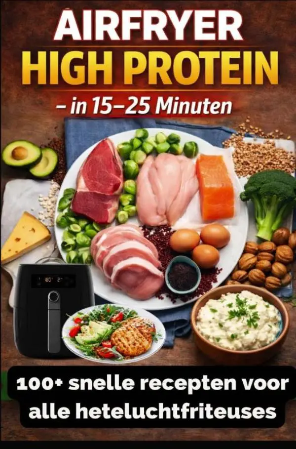 Cover van Airfryer High Protein – in 15–25 minuten 100+ snelle recepten voor alle heteluchtfriteuses – inclusief voedingswaarden