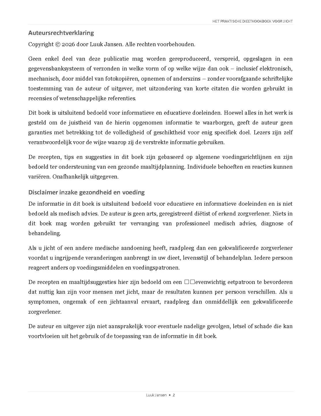 Voorbeeld pagina