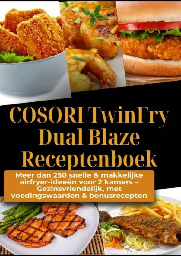 Cover van COSORI TwinFry Dual Blaze Receptenboek: Meer dan 250 snelle & makkelijke airfryer-ideeën voor 2 kamers –