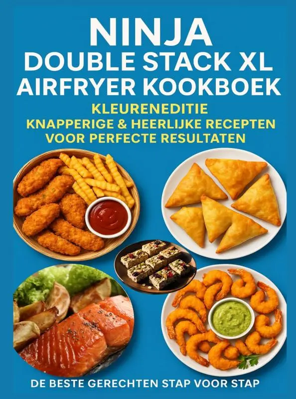 Cover van Ninja Double Stack XL Airfryer Kookboek – Kleureneditie Knapperige & Heerlijke Recepten voor Perfecte Resultaten – De Beste Gerechten Stap voor Stap