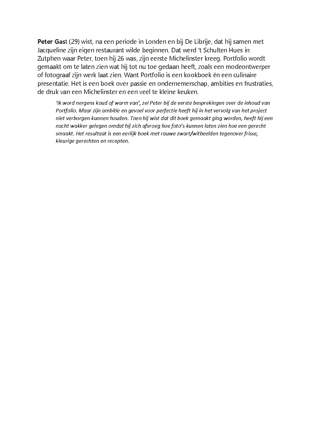 Voorbeeld pagina