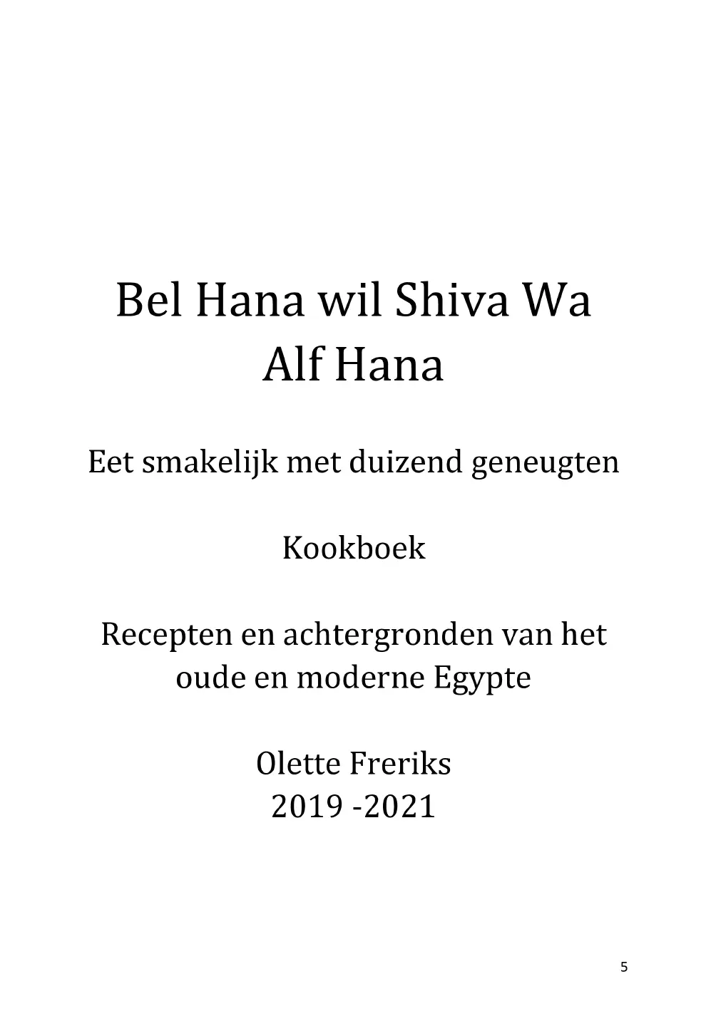 Voorbeeld pagina