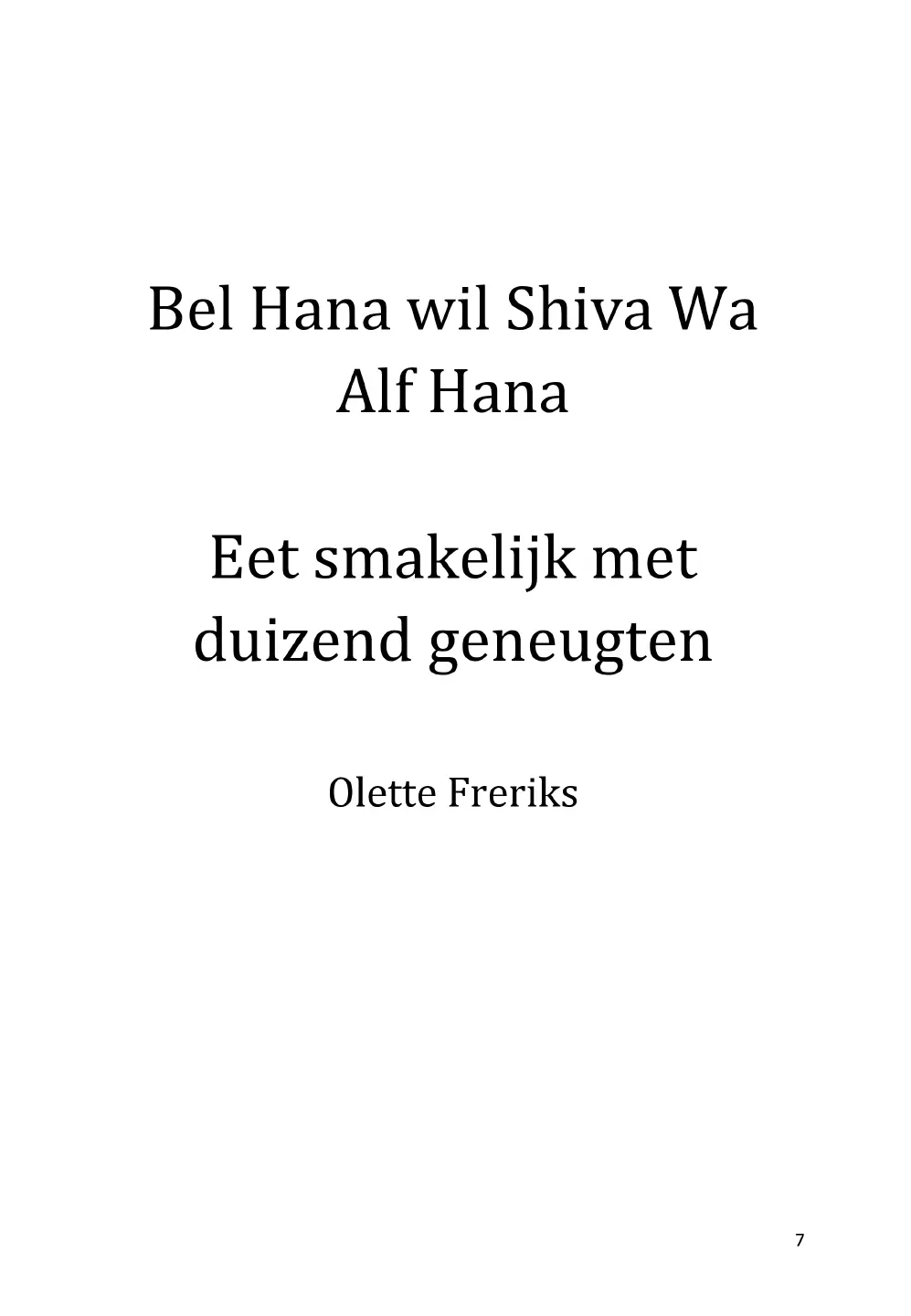 Voorbeeld pagina