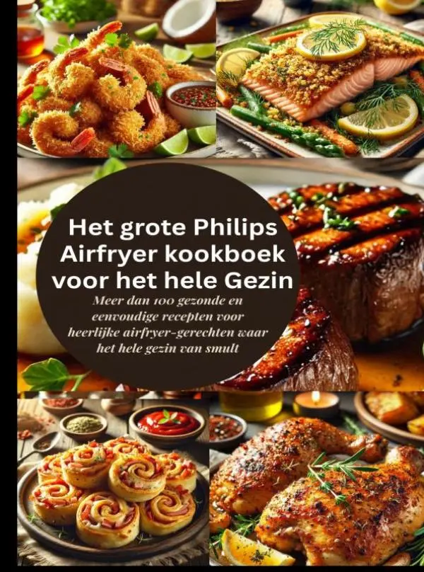 Cover van Het grote Philips Airfryer kookboek voor het hele Gezin