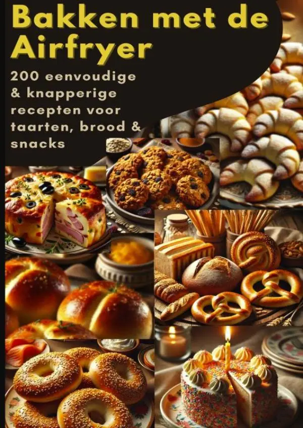 Cover van Bakken met de Airfryer: 200 eenvoudige & knapperige recepten voor taarten, brood & snacks