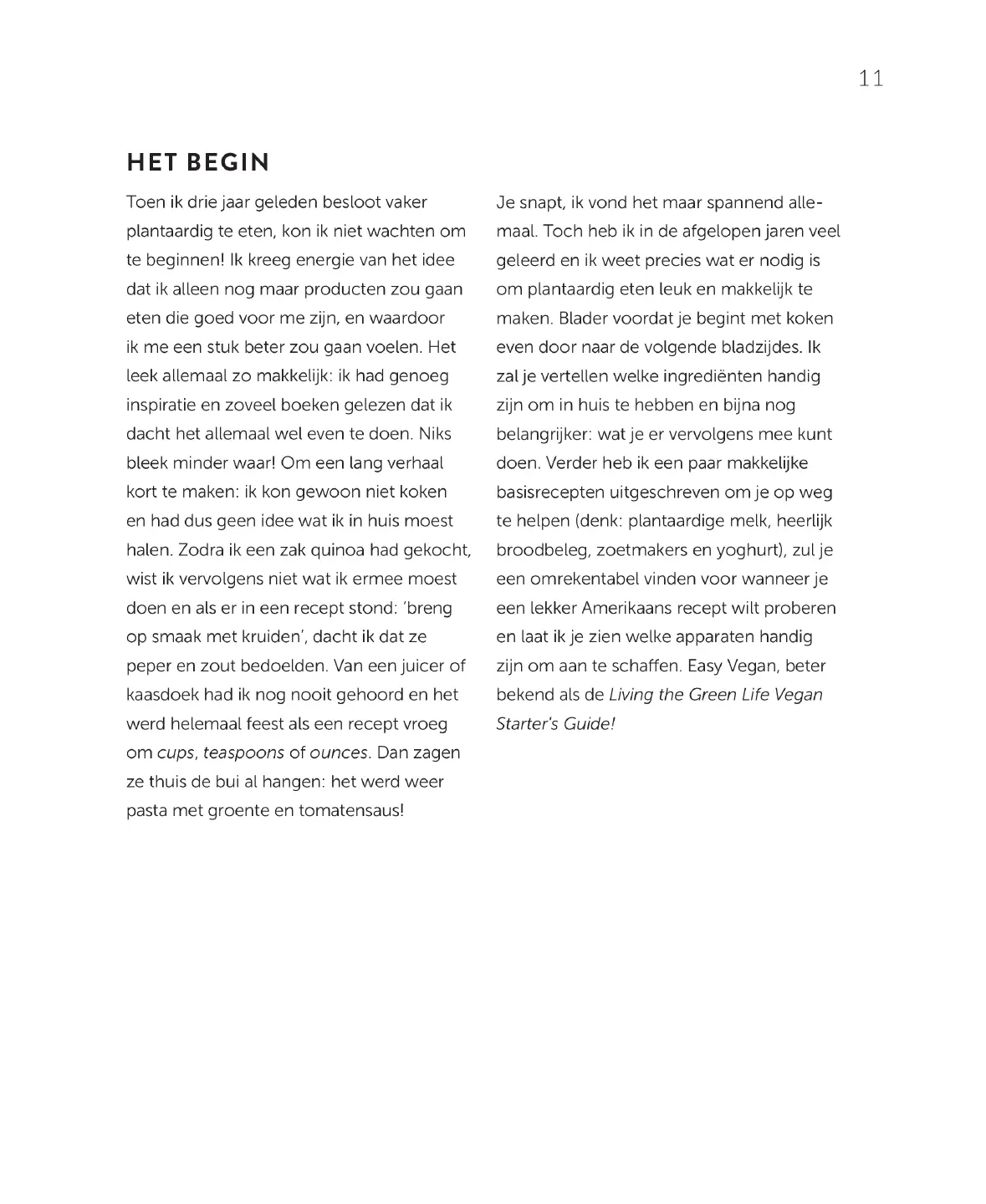 Voorbeeld pagina