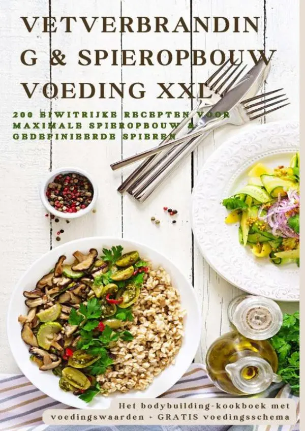 Cover van Vetverbranding & spieropbouw voeding XXL 200 eiwitrijke recepten voor maximale spieropbouw & gedefinieerde spieren