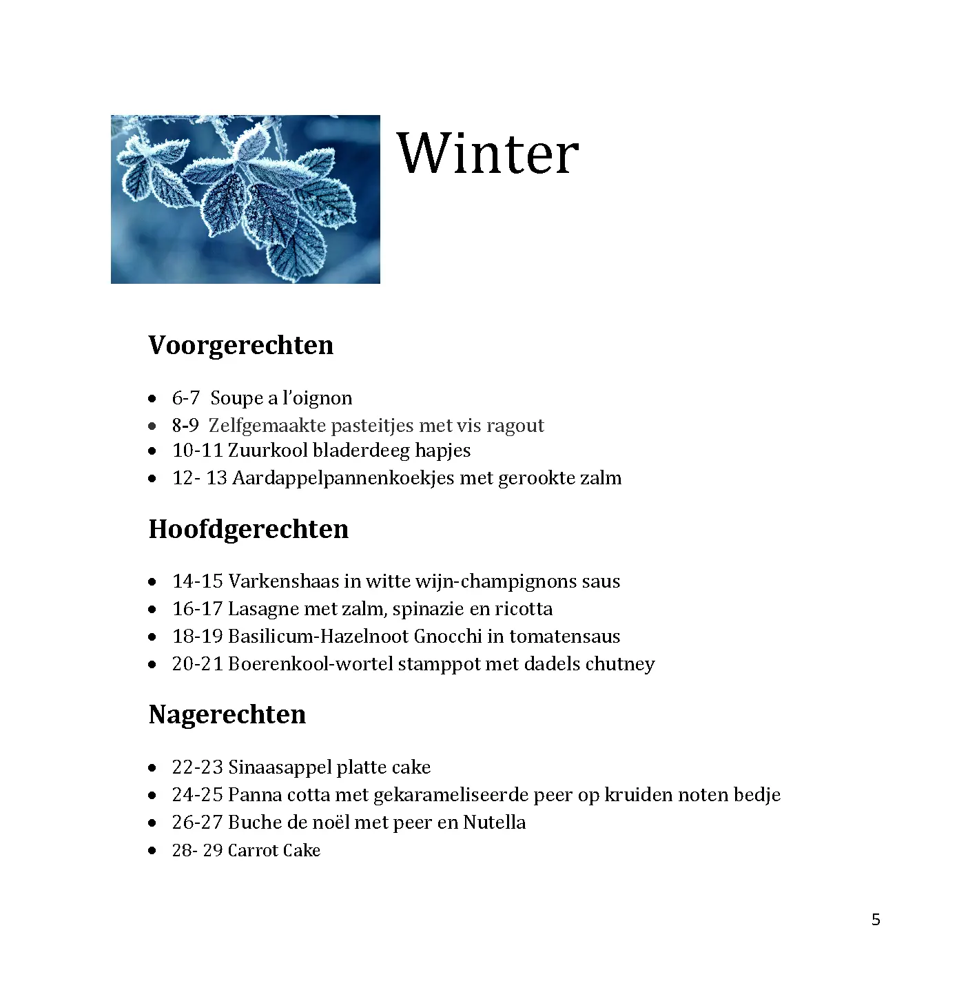 Voorbeeld pagina