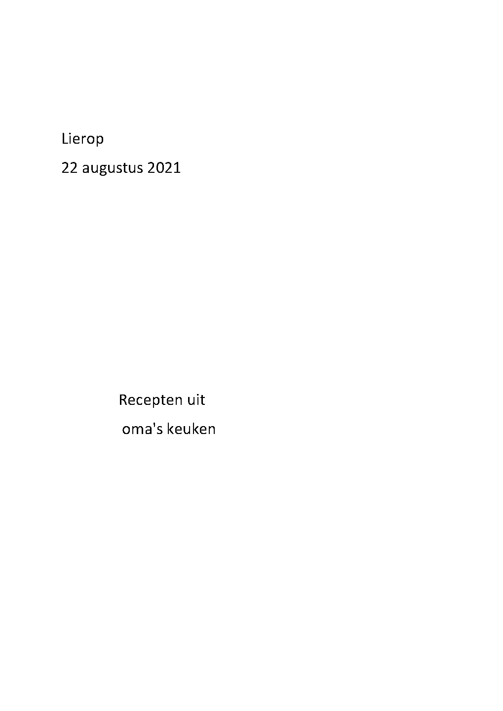 Voorbeeld pagina